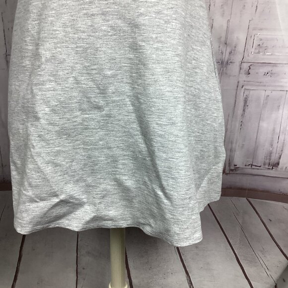 Lulus Grey Skater Dress Cross Back Sleeveless S - Picture 4 of 10